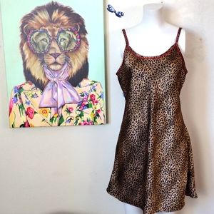 Kathryn animal print satiny night gown